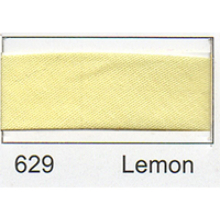 Essential Trimmings 25mm Polycotton Bias Binding Tape Lemon - per pack