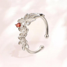 Tian Guan Ci Fu Rings Hua Cheng Xie Lian Cosplay Anime Women Men Couple Flower Adjustable Jewelry Ring Prop Accessories