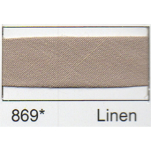 Essential Trimmings 50mm Polycotton Bias Binding Tape Linen - per pack