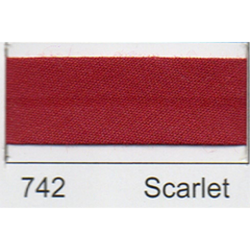 Essential Trimmings 25mm Polycotton Bias Binding Tape Scarlet - per pack