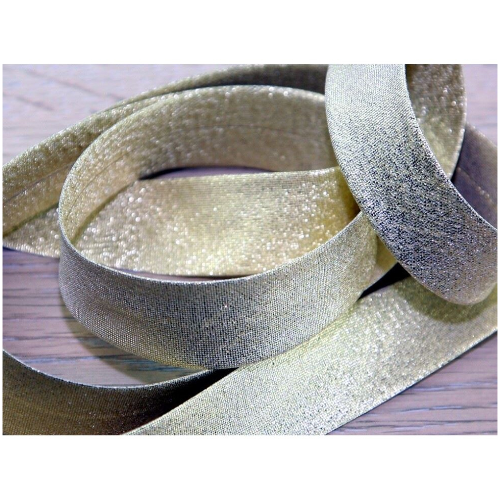 Prym 20mm Lurex Bias Binding Tape Gold - each