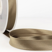 Stephanoise 20mm Satin Bias Binding Tape Brown - per metre