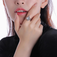 European American Punk Rock Opal Irregular Lave Rings Unique Couple Lover Opening Ring for Women Unique Finger Jewelry