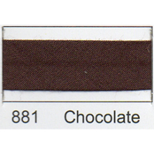 Essential Trimmings 25mm Polycotton Bias Binding Tape Chocolate - per pack