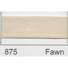 Essential Trimmings 25mm Polycotton Bias Binding Tape Fawn - per pack