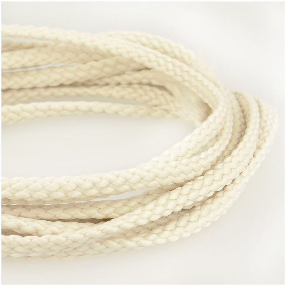 Stephanoise 6mm Round Polyester Cord Ivory - per metre