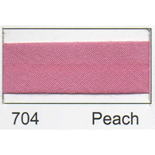 Essential Trimmings 25mm Polycotton Bias Binding Tape Peach - per pack
