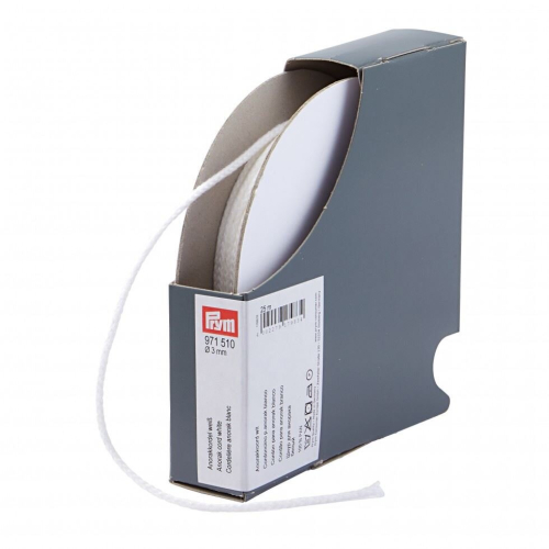 Prym Prym 3mm Round Anorak Cord White - per metre