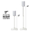 SANUS WSSE1A1 White Single Height-Adjustable Speaker Stand For Sonos Era 100 4