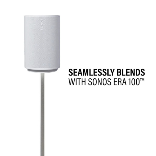 SANUS WSSE1A2 White Pair Height-Adjustable Speaker Stands For Sonos Era 100 2