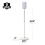SANUS WSSE1A2 White Pair Height-Adjustable Speaker Stands For Sonos Era 100 4
