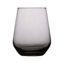 (4) 450ml Smoked Black Glass Drinking Bar Water Beverage Glasses Tumblers