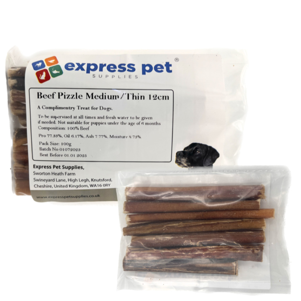 Express Pet Supplies (20) Thin/Various Thickness Bulls Bully Pizzle Sticks