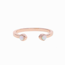 Fire Round Opal Stone Open Adjusted Knuckle Midi Women Finger Ring Jewelry
