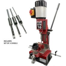 LUMBER JACK Bench Morticer with Sliding Table 370W Motor, Mortising Tenon Machine for Woodworking Drilling Wood Metal Milling Slotting