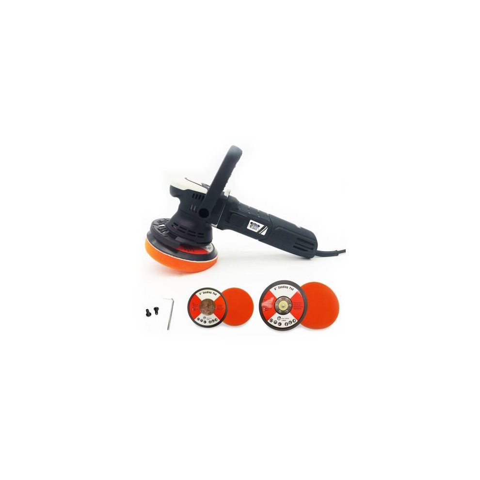 Autojack Dual Action Polisher, Professional Variable Speed Valeting Car Buffer Polishing Waxing Machine Includes 150Mm & 125Mm Backing Pad 5060504002189