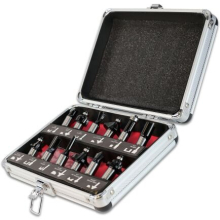 LUMBER JACK 12 Piece Router Cutter Set 1/2" 12.7mm Shank, TCT Tungsten Carbide Tipped Bits, Woodworking Set, Includes Metal Storage Case
