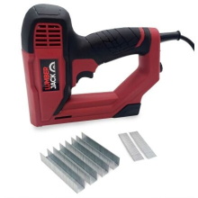 LUMBER JACK Electric Nail Gun/Staple Gun for DIY Project of Upholstery, Carpentry and Woodworking, Including Staples and Nails