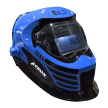Autojack Welding Helmet Mask Blue Auto Darkening & Solor Powered True Colour & Grinding Switch 4 Din Fast Switching 1/25,000th Second