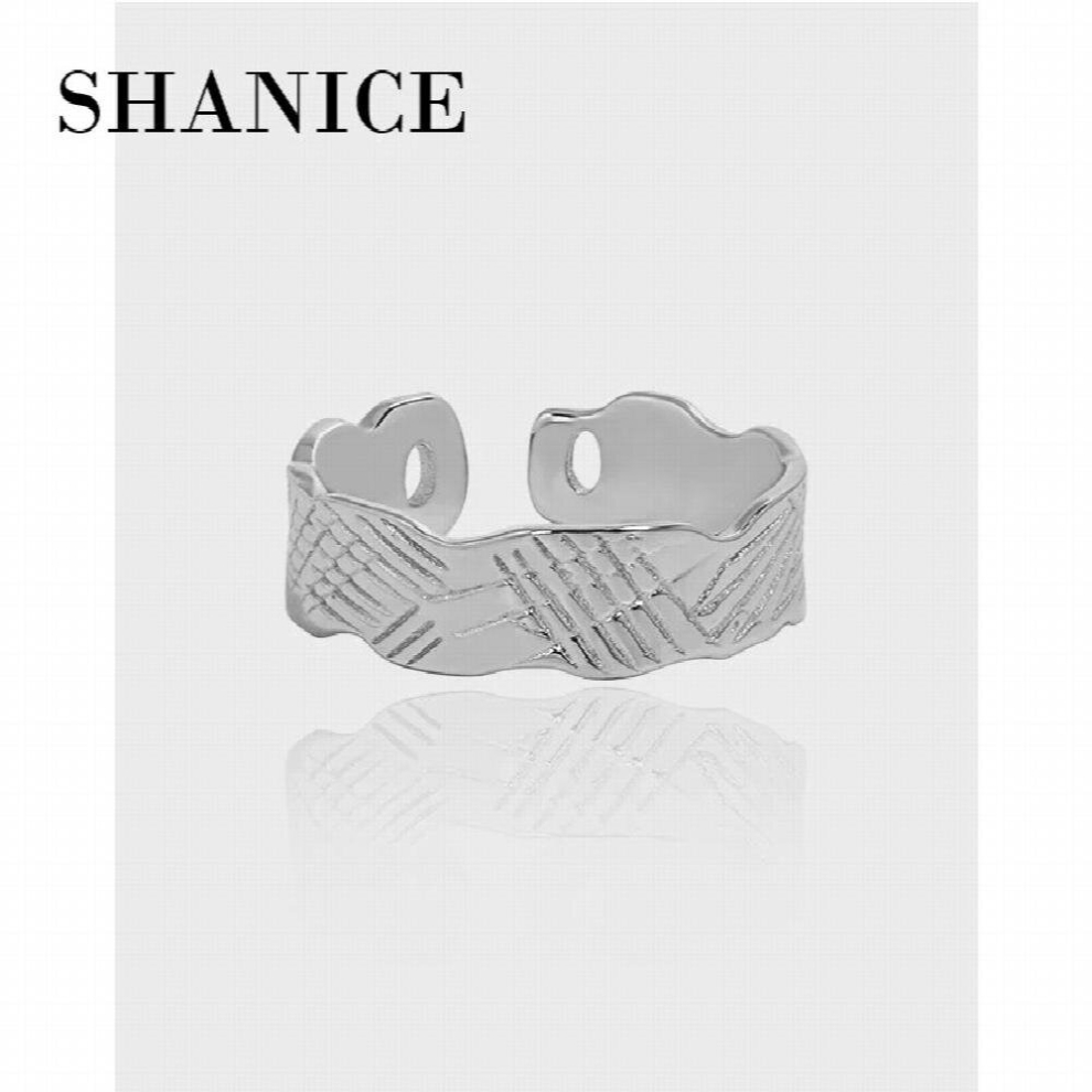 SHANICE S925 Sterling Silver Open Ring Irregular Wide Ring For Women Rings Retro Fine Jewelry Accessories Gift-image-OPC-PCVWG8D-NEW