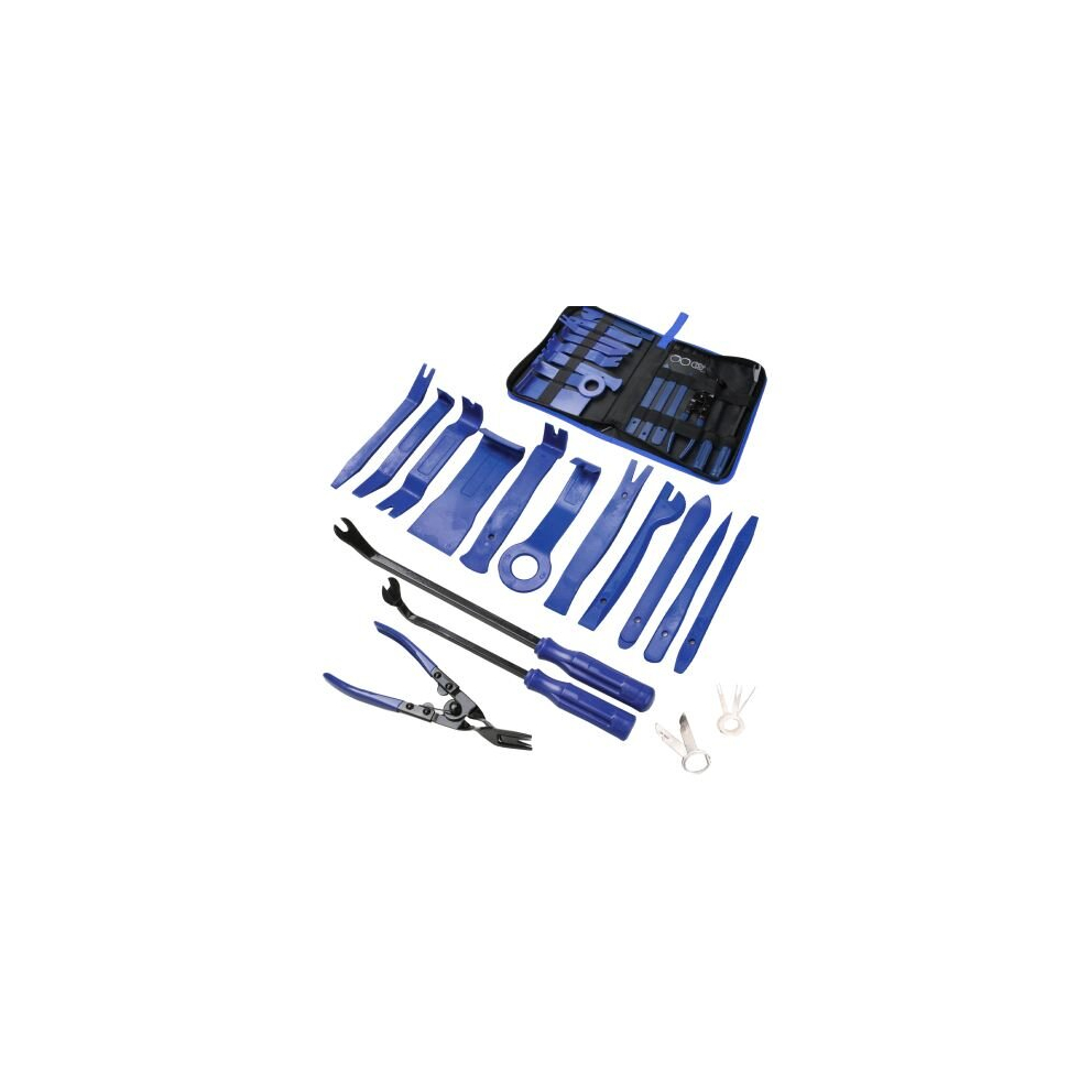 Autojack 19 Piece Upholstery Car Trim Removal Tool Kit Car Door Panel Pry Removal Dash Audio Console Radio Removal Tool Installation Remover 5060504002646