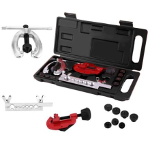 Autojack 10Pcs Flaring Tool Set And Swaging Brake Kit, Heavy Duty 45# Steel Repair Flare With Cutter For Copper Pipe/Tubing