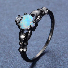 Jewelry Fire Opal cz Champagne Crystal fromAustrian Ring For Women Christmas