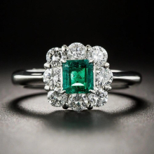 Advanced Women Rings Rectangular Emerald Ring Female Jewelry Lady Brilliant Zircon Girl Gift Party
