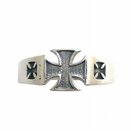S925 Silver Biker Cross Newest Ring For Gift 1