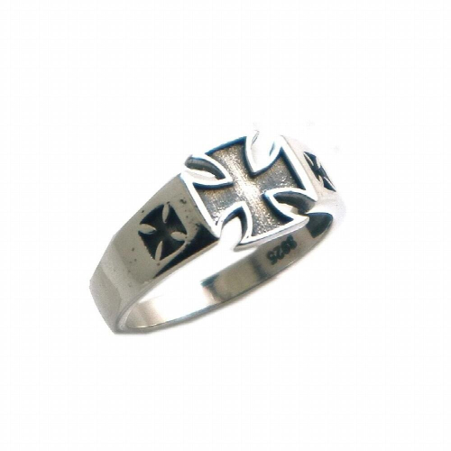 S925 Silver Biker Cross Newest Ring For Gift 2