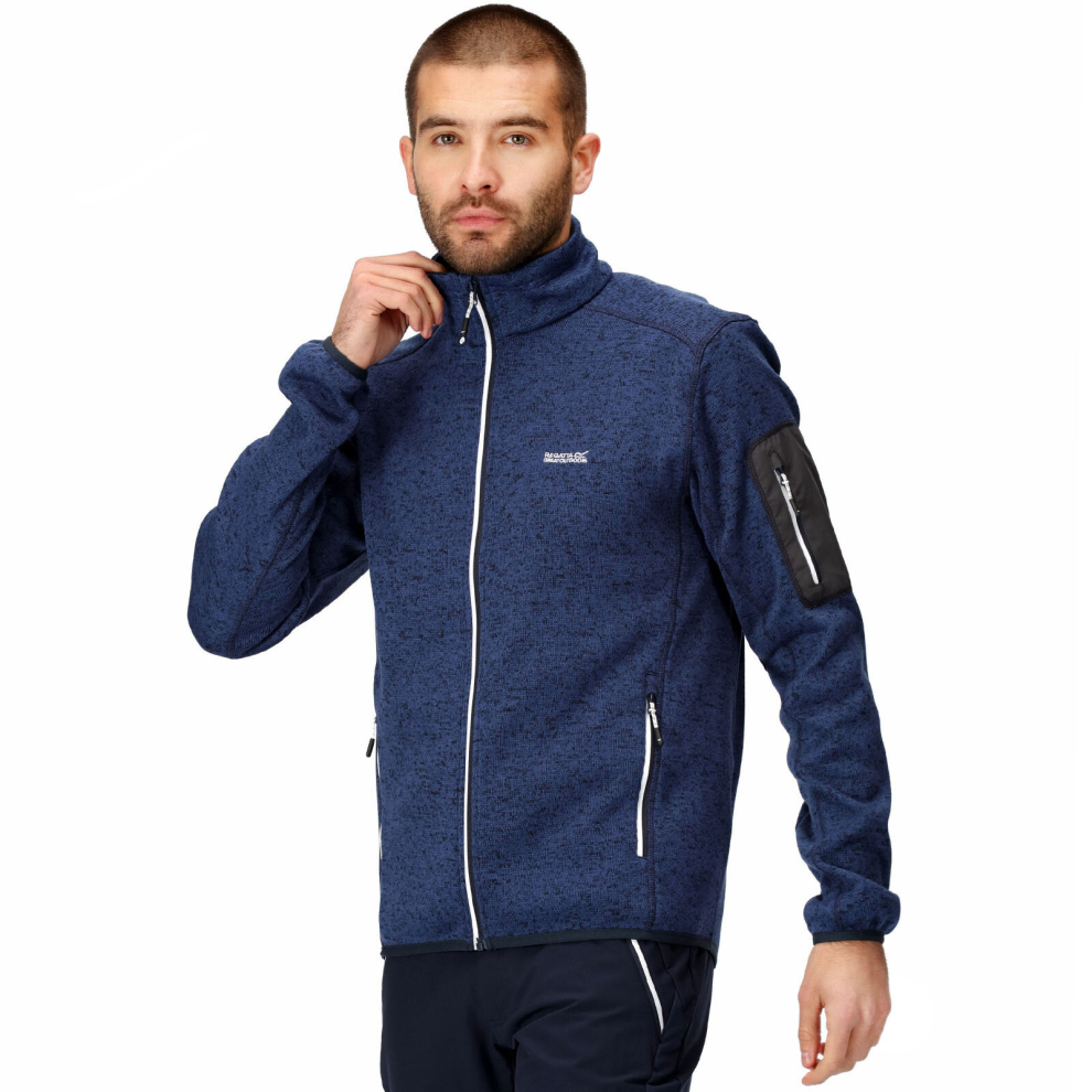 (3XL, Navy) Regatta Mens Newhill Full Zip High Neck Fleece Jacket - Navy
