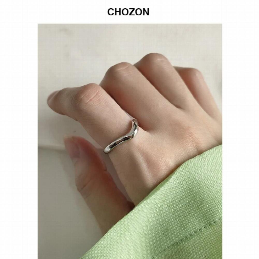 Minimalist 925 pure silver Dainty Rings for Women Open Resizable Pointer Chevron Rings perfect as a pinky or thumb ring-image-OPC-PCVWY52-NEW