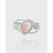?Opal Opening Ring Gothic Womens Finger Rings Adjustable Irregular Ring Punk Stone Jewelry