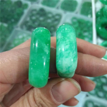 Natural men womens green jade ring emerald jade rings hand-carved Carving pattern jade ring jewelry one