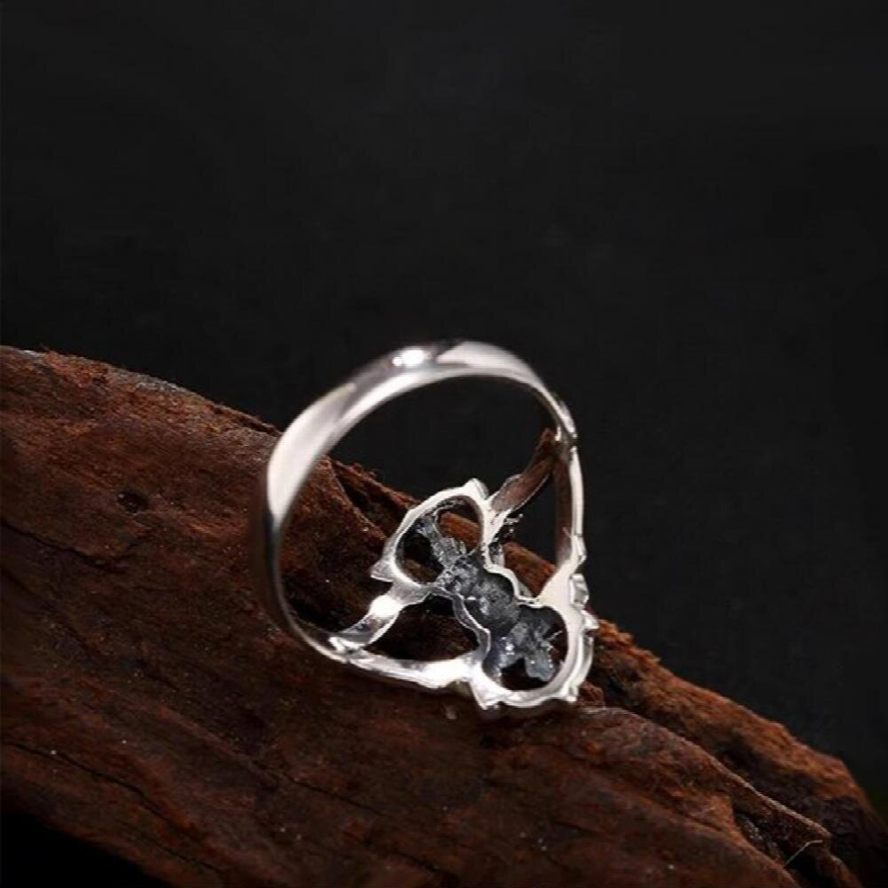 925 Sterling Silver Hollow Out Tibetan Buddhism Vajra Dorje Ring Jewelry For Men Women-image-OPC-PCVWYXJ-NEW