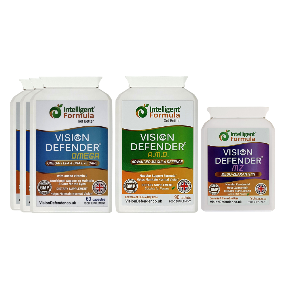 Vision Defender Eye Supplement: Ultimate Amd Eyecare Bundle Containing Amd, Omega & Mz (90 Days Supply)