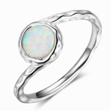 Trumium 925 Sterling Silver Opal rings for Women Engagement Wedding Bands Statement Fine Jewelry Girl