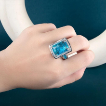 Cellacity Classic 925 sterling silver rings for women with sapphire gemstone wedding party fine jewerly
