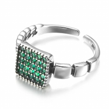 Kine Emerald Bride Wedding Rings 925 Sterling Silver Fine Jewelry For Women Ring 2.49G Party Gift