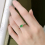 4 * 6 Emerald Single Advanced Diamond Versatile Style Proposal Ring Ring for Women 4