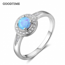 Opal Ring For Women 925 Sterling Silver Jewelry Zirconia Anniversary Ring For Bridal Wedding Party Jewelry