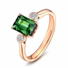 tiny green crystal emerald gemstones diamonds rings for women rose jewelry bague bijoux accessory