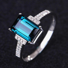 silver crystal sapphire gemstones diamonds rings for women classical jewelry bijoux bague