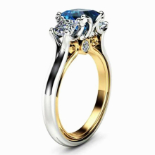 crystal sapphire gemstones rings for women zircon diamonds vintage jewelry bijoux bague party