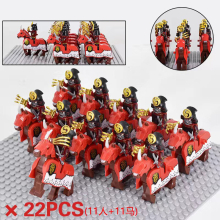 (Japanese Samurai Cavalry 4) Japanese Samurai Series WM6090 Shogun Mini Figure Third Party Building Block Toy