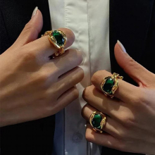 14K Vintage Lab Emerald Ring 925 sterling silver Party Wedding band Rings for Women Bridal Promise Birthday Jewelry Gift