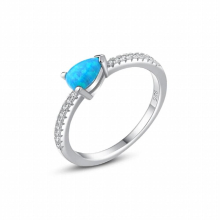 LAYA Solid 925 Sterling Silver Rings For Women Natural Opal Real Plated Engagement Fine Jewelry