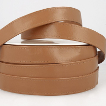 Stephanoise 10mm Faux Leather Webbing Beige - per metre