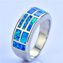 Minimalist Female Square Opal Stone Ring Dainty Big Wedding Rings For Women Classic Bridal Engagement Ring