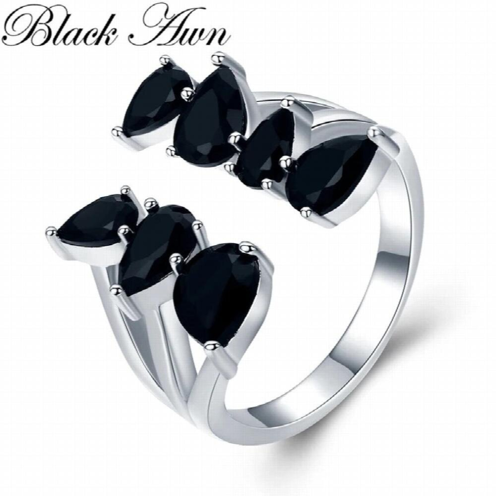 AWN Silver Ring Spinel Leaf Open Rings for Women Jewelry G030-image-OPC-PCVXFPS-NEW